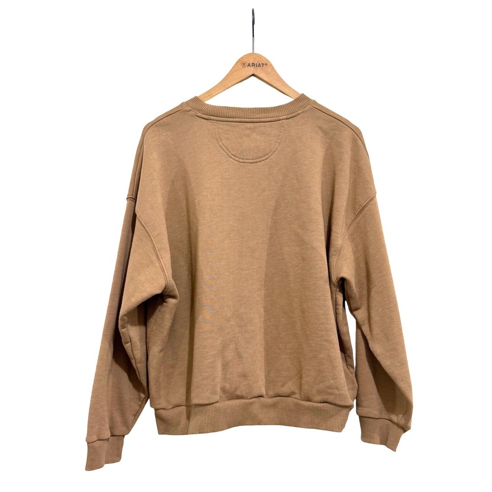 American Eagle Skeleton Mushroom Graphic Sweatshirt Tan Brown Large Relaxed Fit - Picture 2 of 5